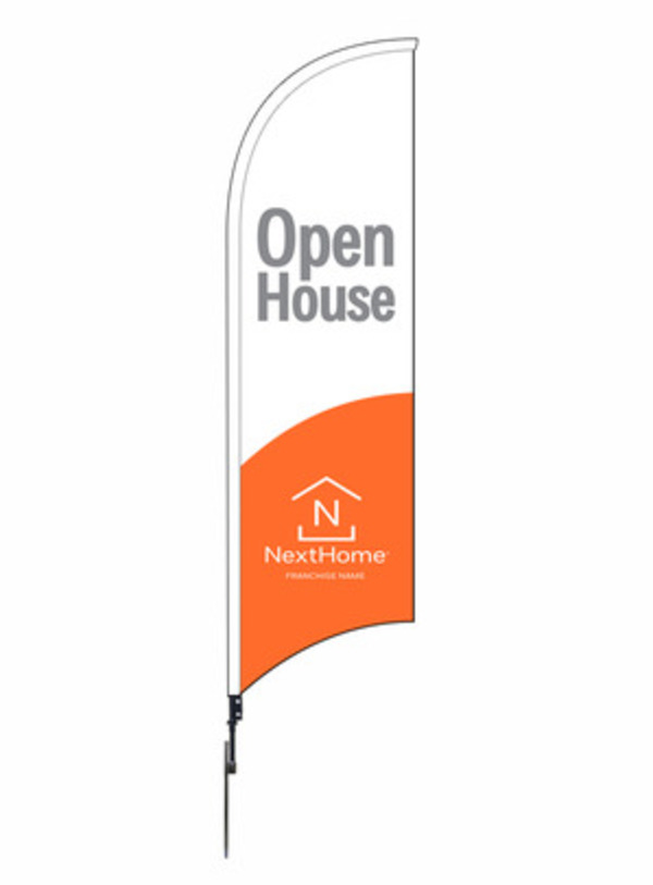 Open House Feather Flag Unit, 12-Foot- Printed on both sides